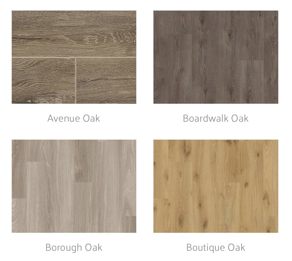 Avenue Oak, Boardwalk Oak, Borough Oak and Boutique Oak